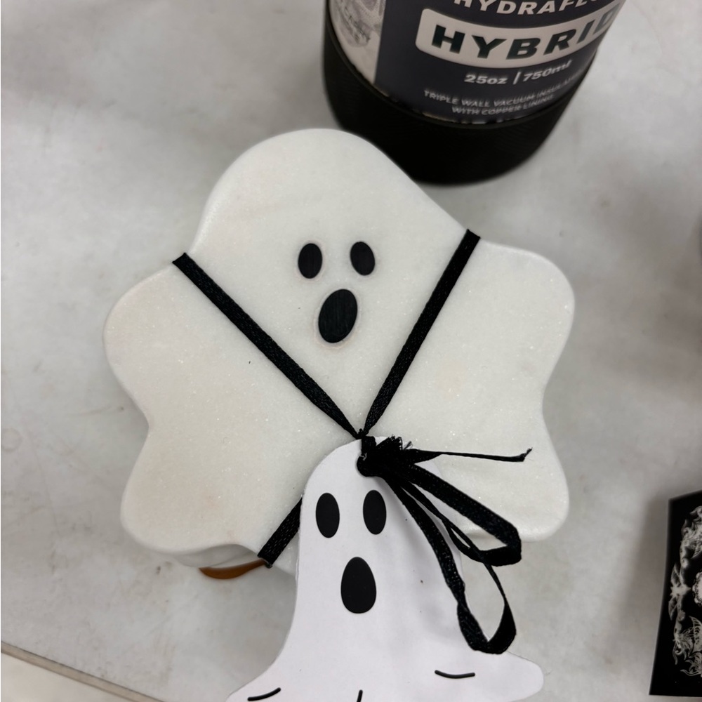 Ghost-Shaped Party Coasters - White